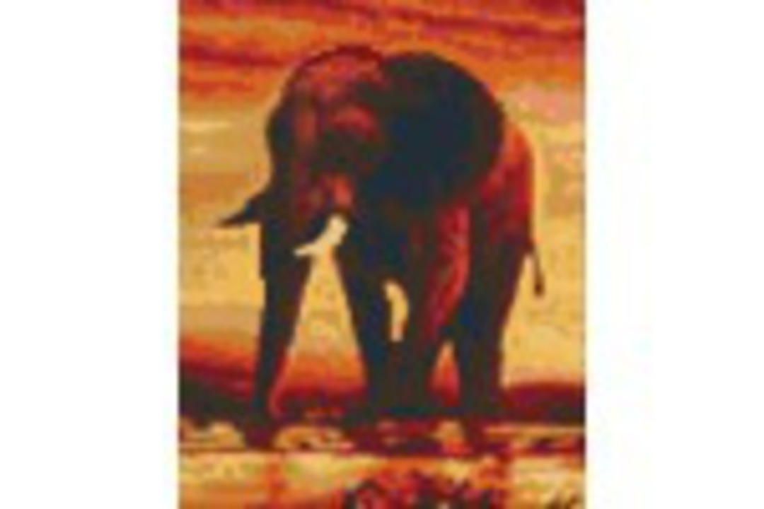 Elephant Four [4] Baseplate PixelHobby Mini-mosaic Art Kit image 0